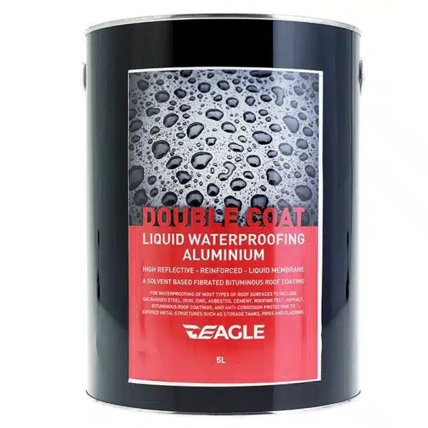 Eagle DoubleCoat Liquid Waterproofing Aluminium 5 litre tin