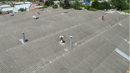 Asbestos roof before Noxyde Plus encapsulation