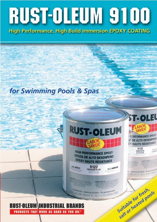 Rust-Oleum 9100 high performance immersion epoxy coating for swimming pools and spas